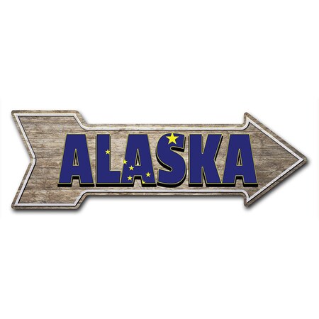 Alaska Arrow Decal Funny Home Decor 24in Wide